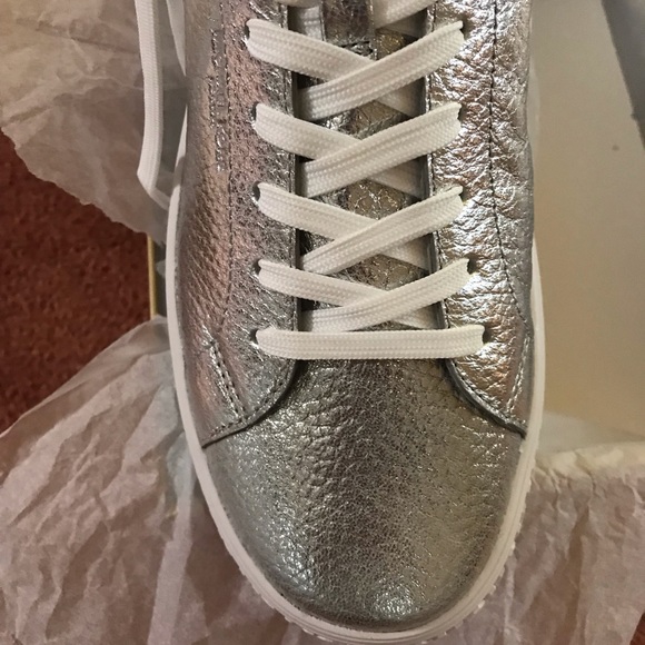 Micheal Kors  brand new silver lace up sneaker - Picture 6 of 15